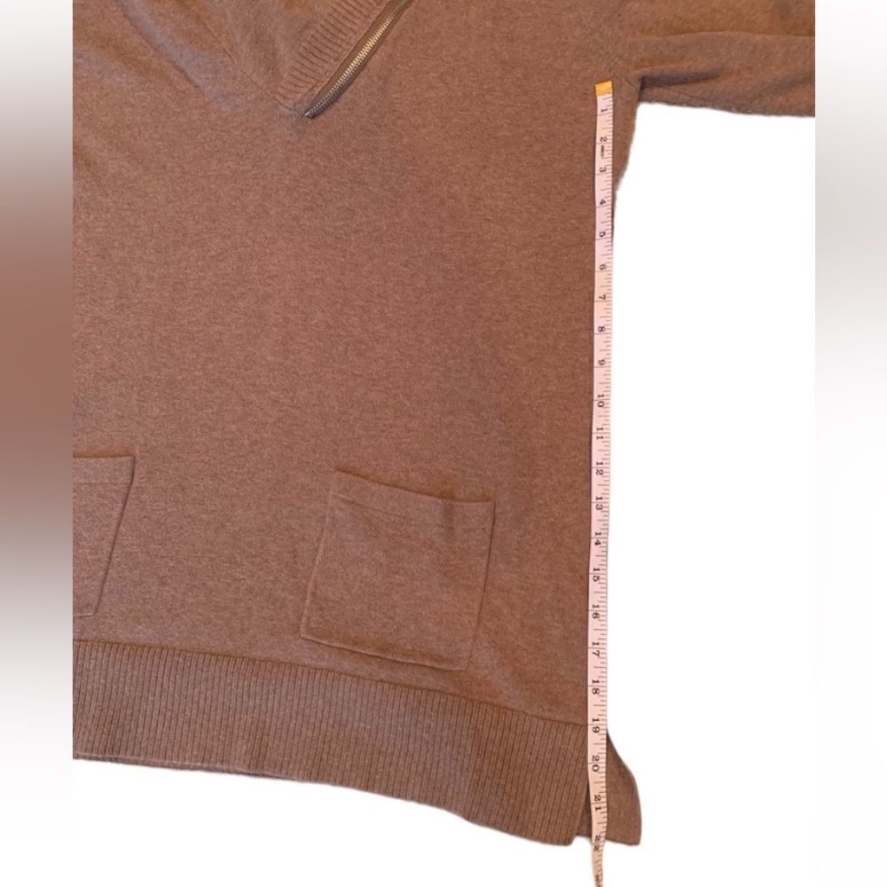 Jeanne Pierre Womens 1/4 Zip Cowl Neck Sweater Heather - Picture 6 of 6